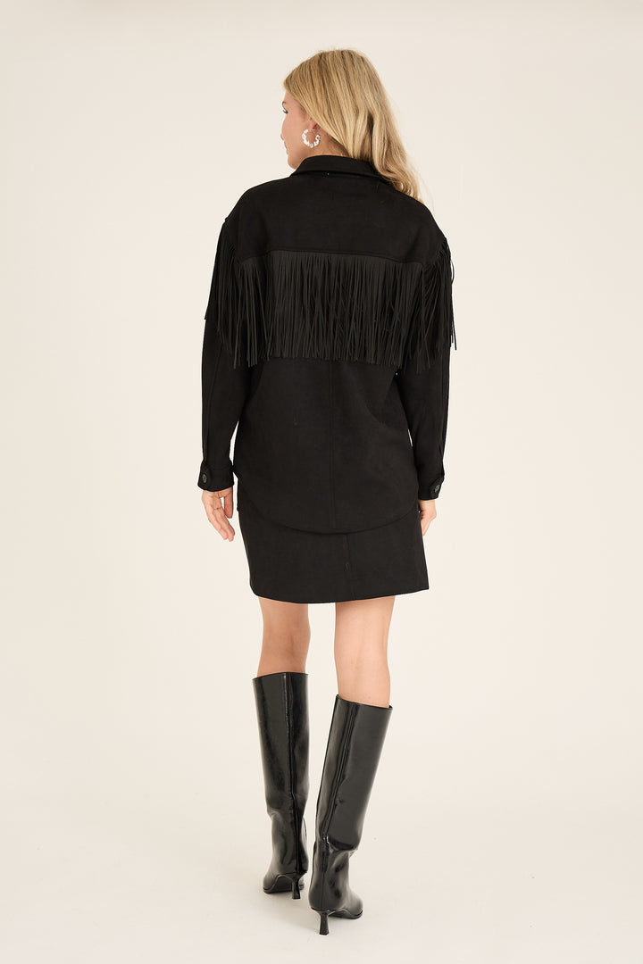 A-View Suede Fringe Shirt