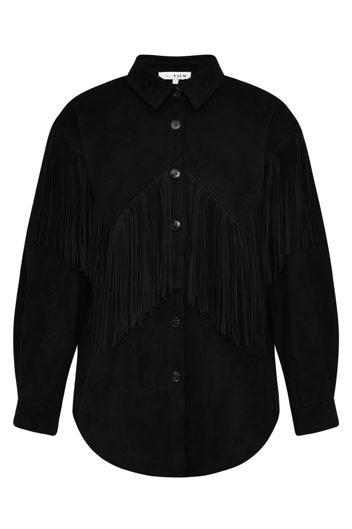 A-View Suede Fringe Shirt