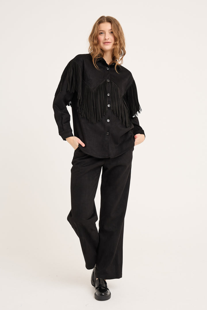A-View Suede Fringe Shirt