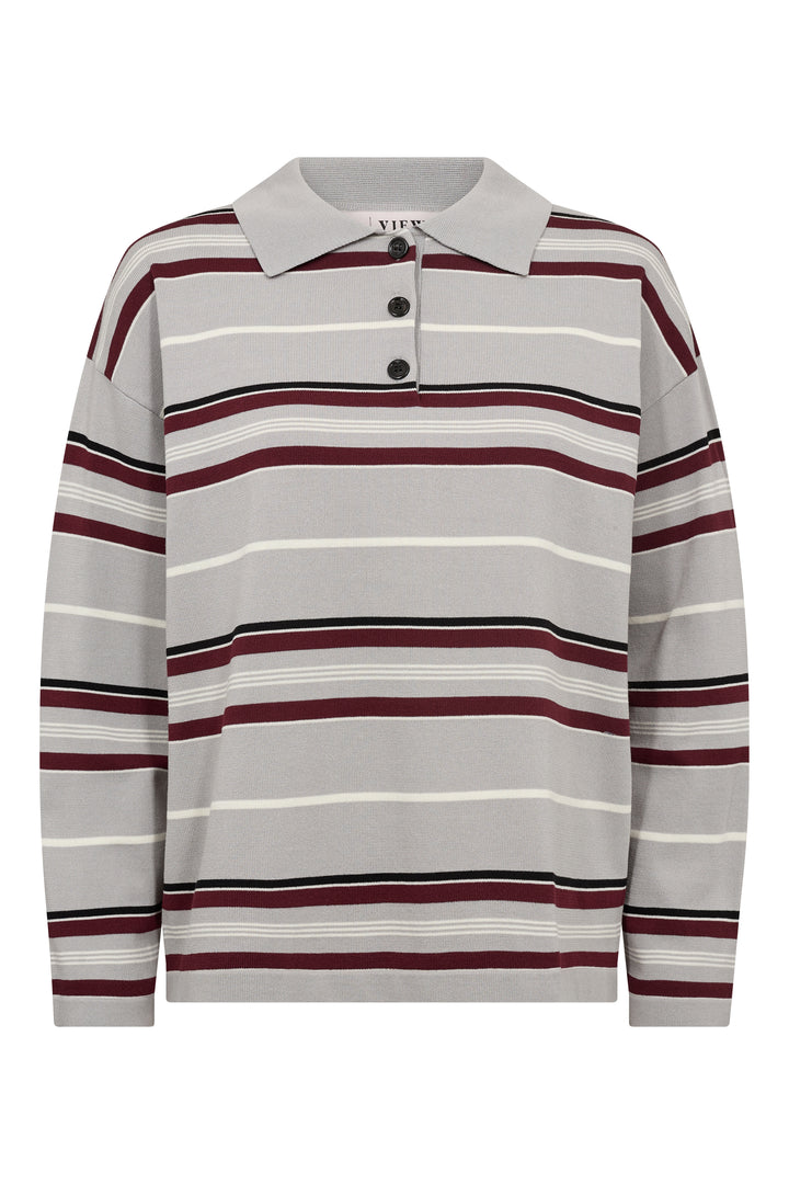 A-View Polo Long Sleeve Stripe