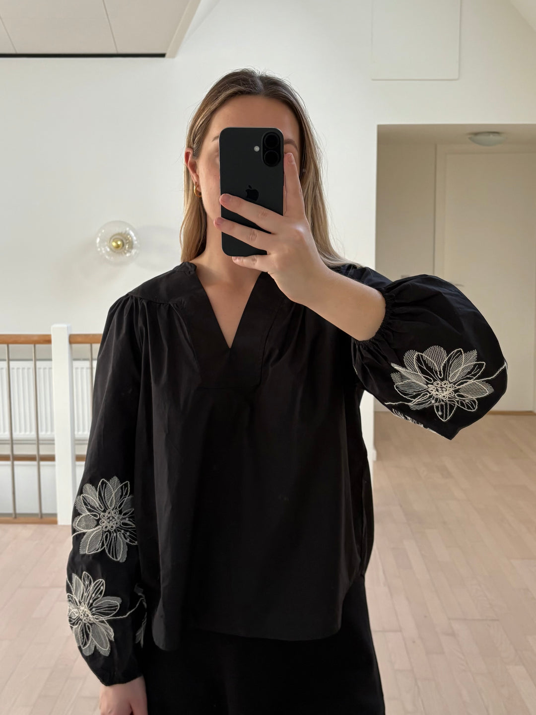 OBJMERLE HOPE L/S RE V-NECK TOP