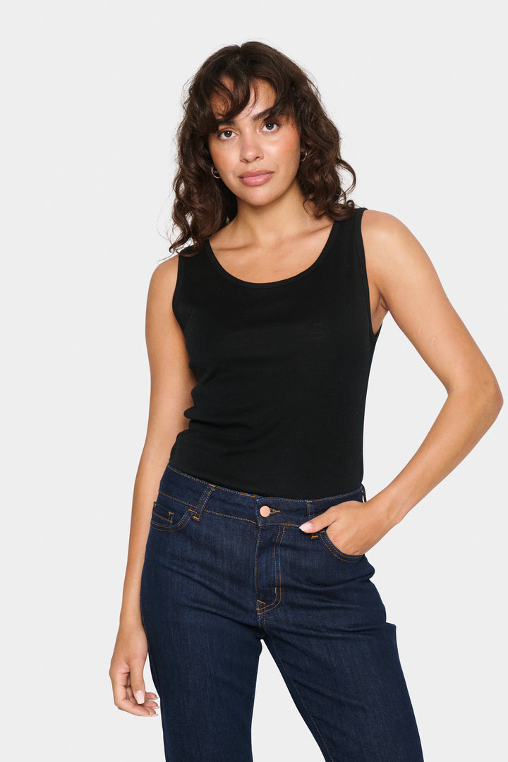 ST Garima Wool tank top Black