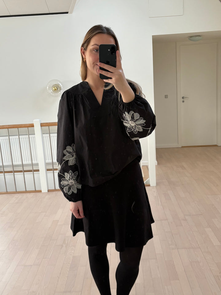 OBJMERLE HOPE L/S RE V-NECK TOP