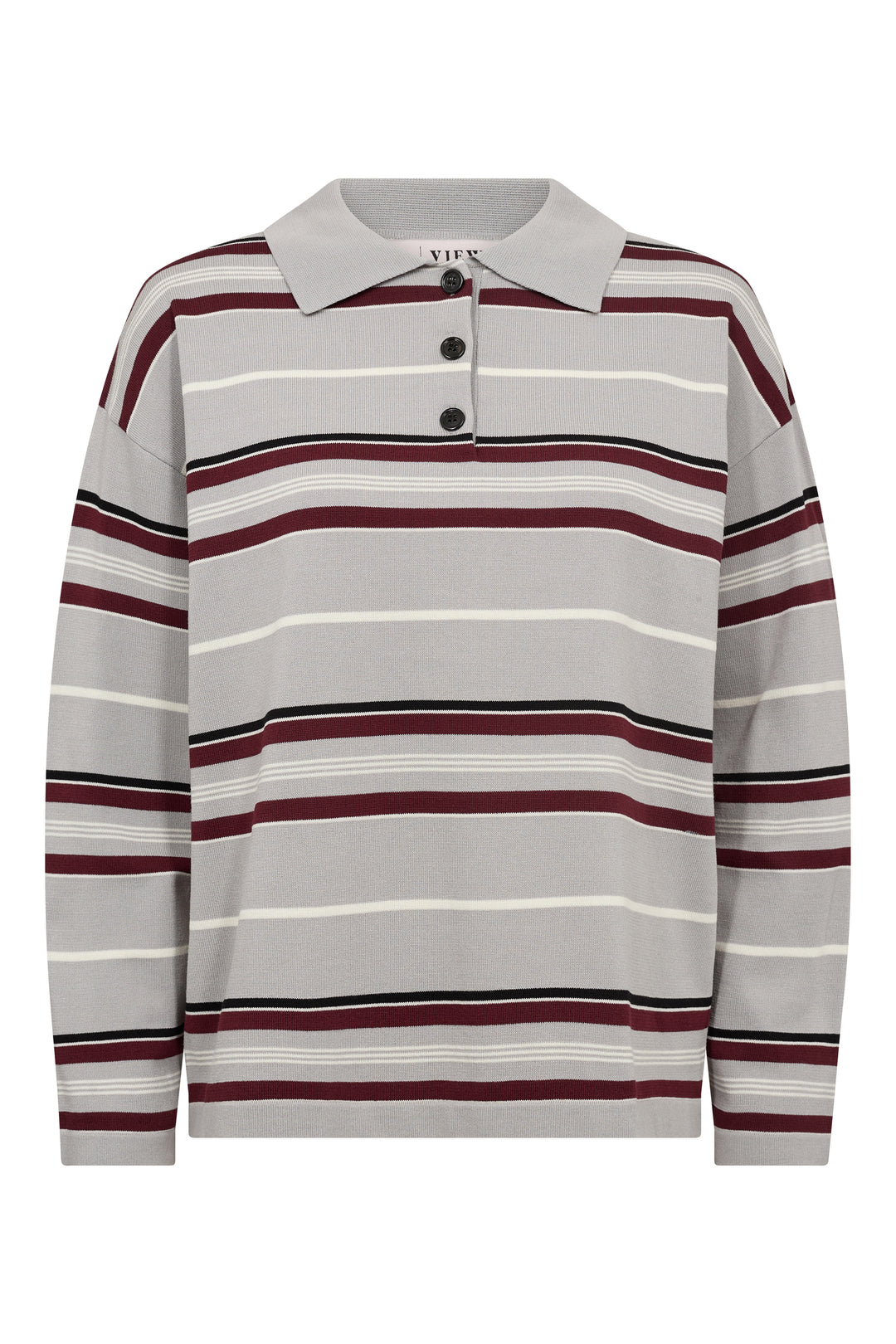 A-View Polo Long Sleeve Stripe