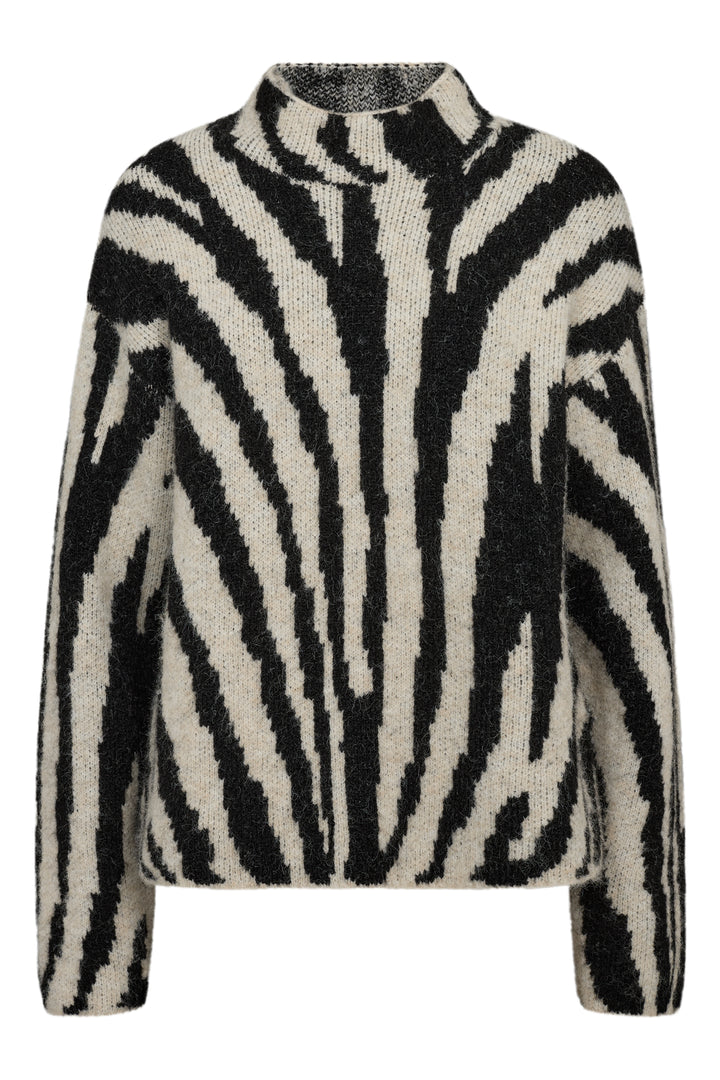 AVIEW Zebra knit pullover
