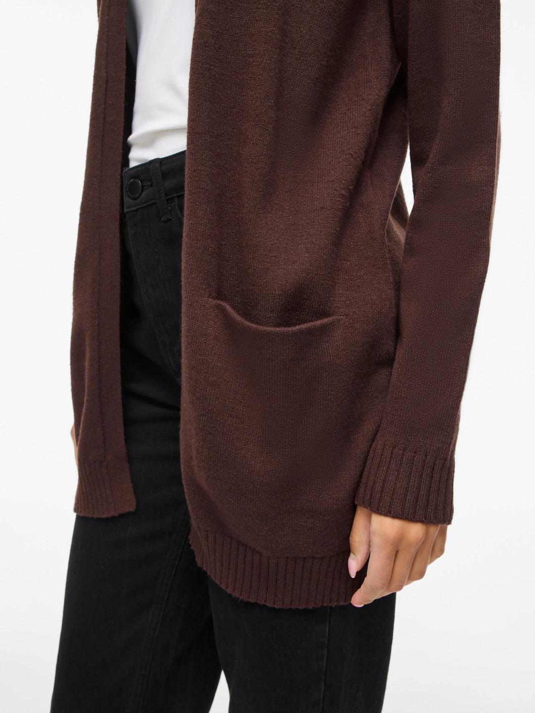 VI RIL OPEN L/S KNIT CARDIGAN