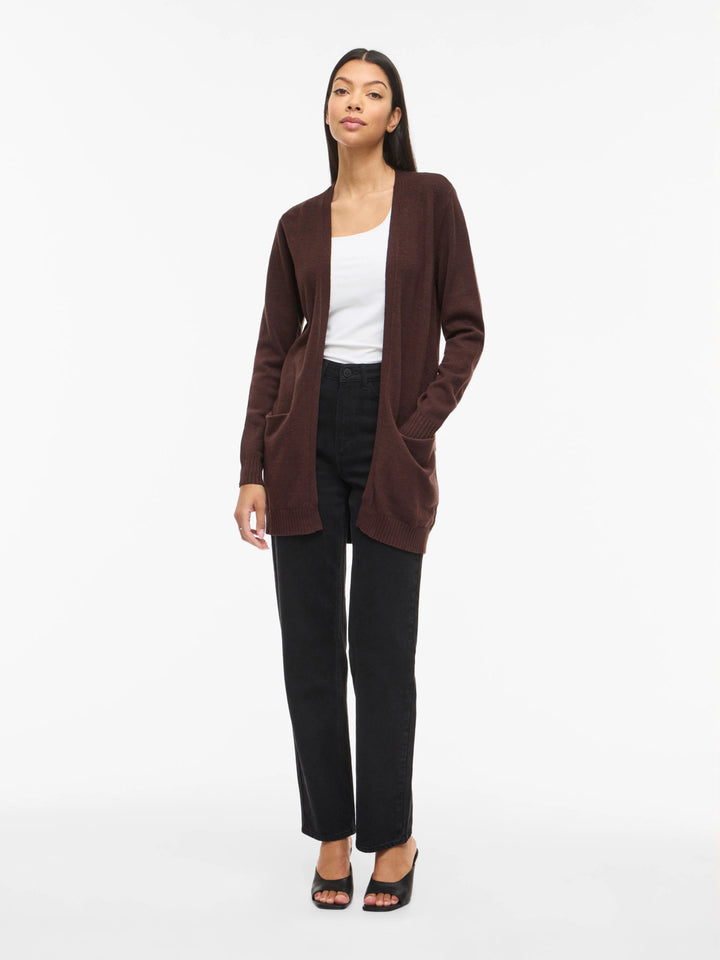 VI RIL OPEN L/S KNIT CARDIGAN