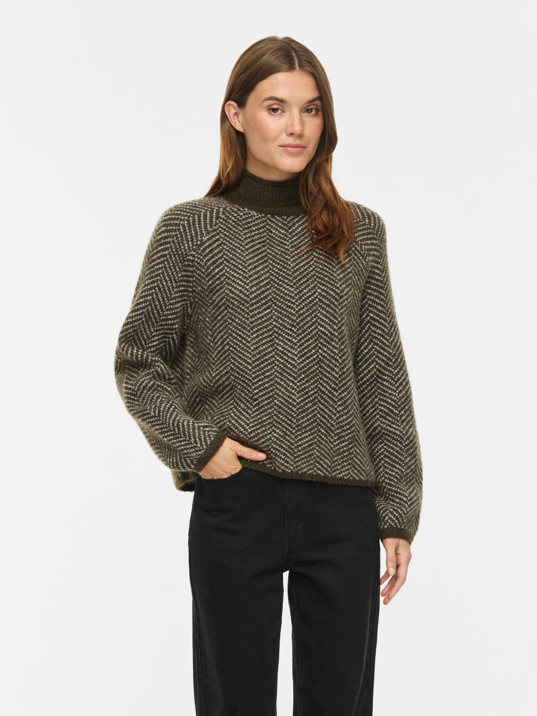 VI LORY HIGH NECK L/S KNIT TOP