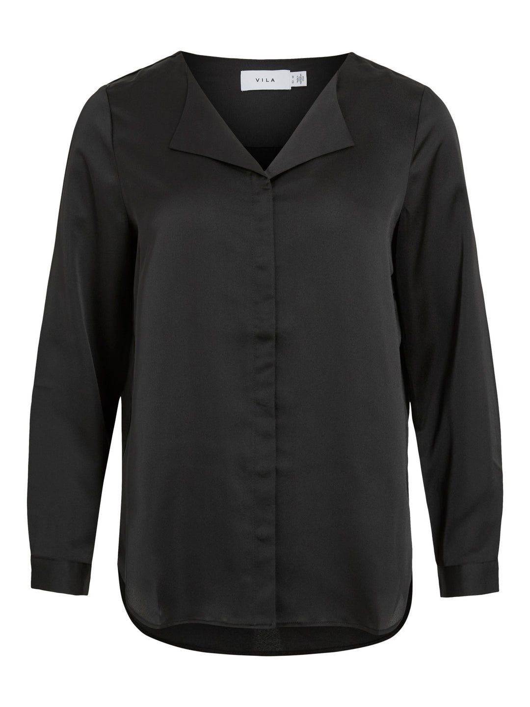 VI ELLETTE V-NECK L/S SATIN SHIRT