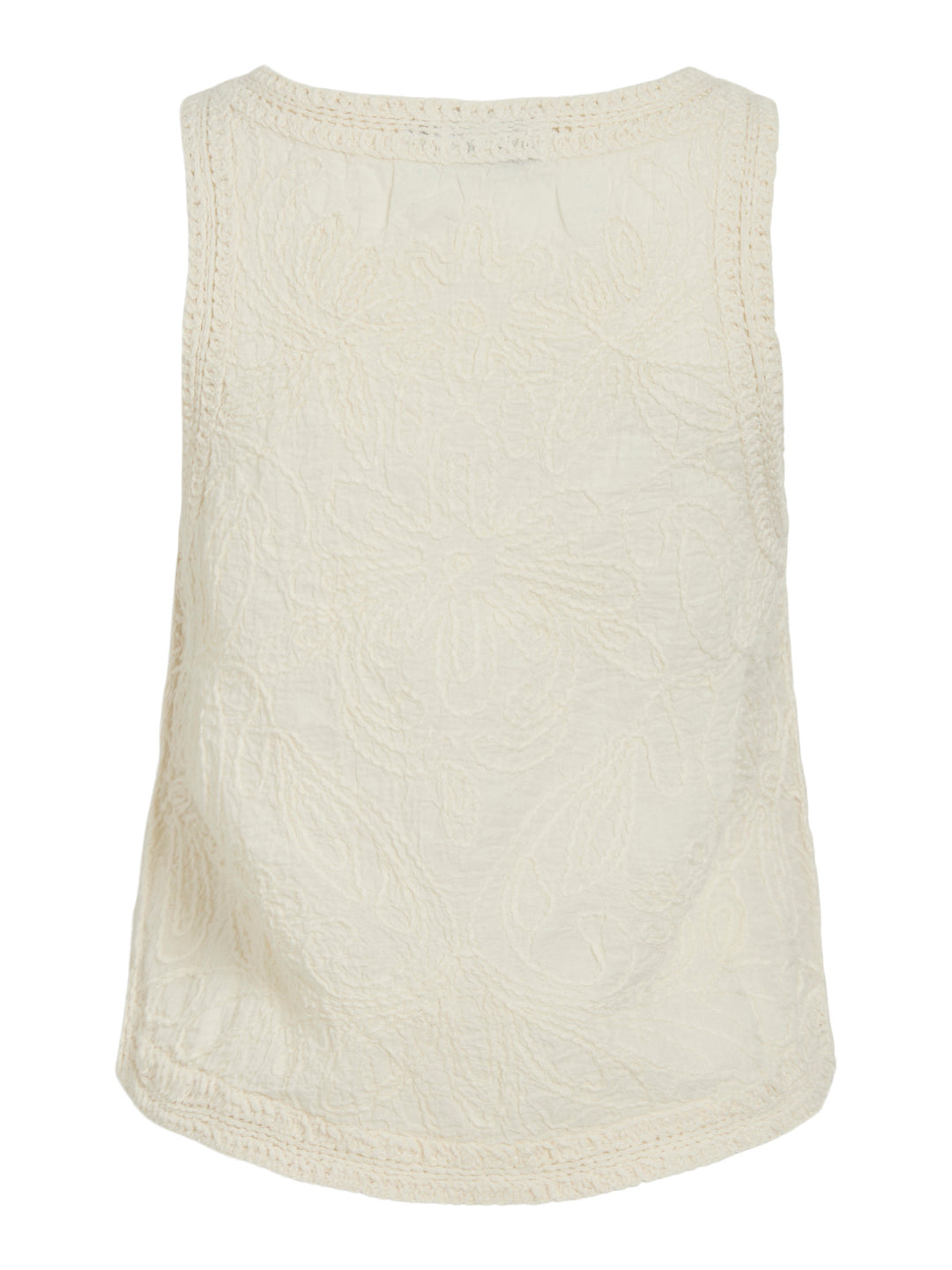 VI TOJA O-NECK SL EMB DETAIL TOP