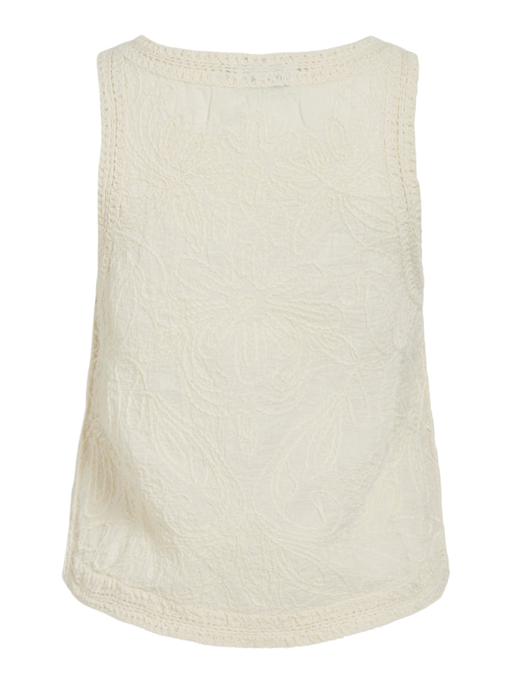 VI TOJA O-NECK SL EMB DETAIL TOP