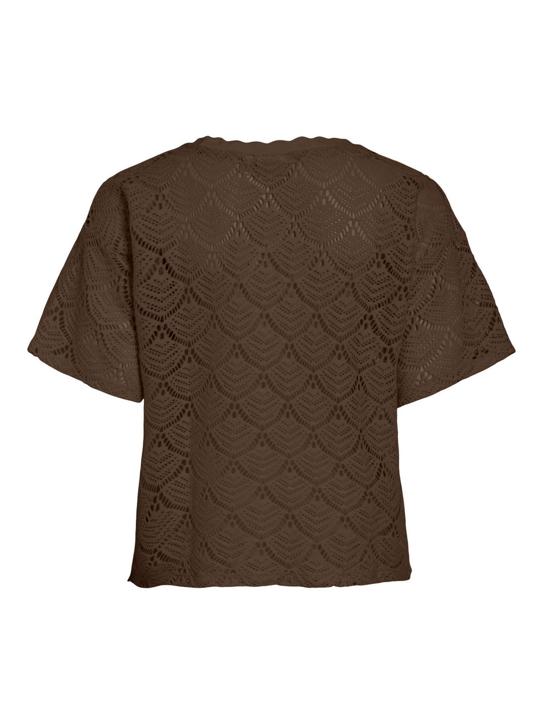 VI BAMBENA O-NECK S/S CROCHET TOP