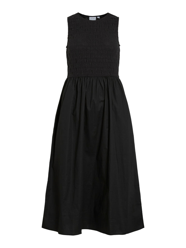 VI CARLA O-NECK S/L MIDI DRESS