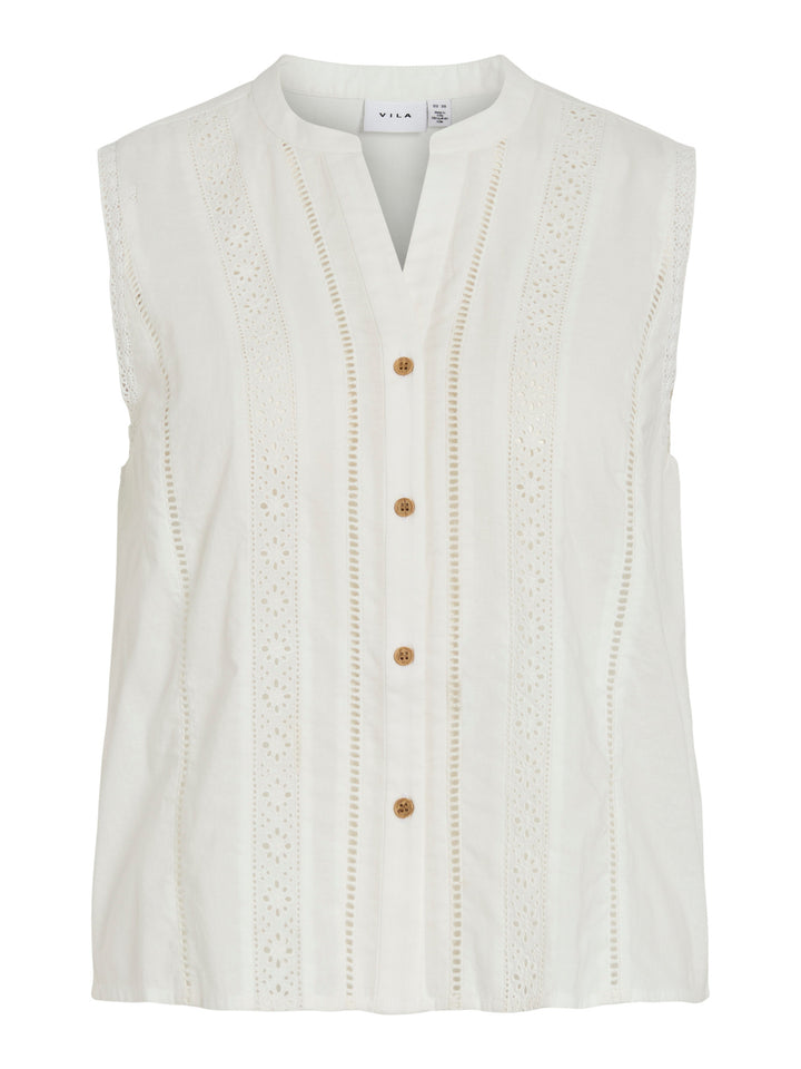 VI BECCA S/L SHORT LACE TOP/RS