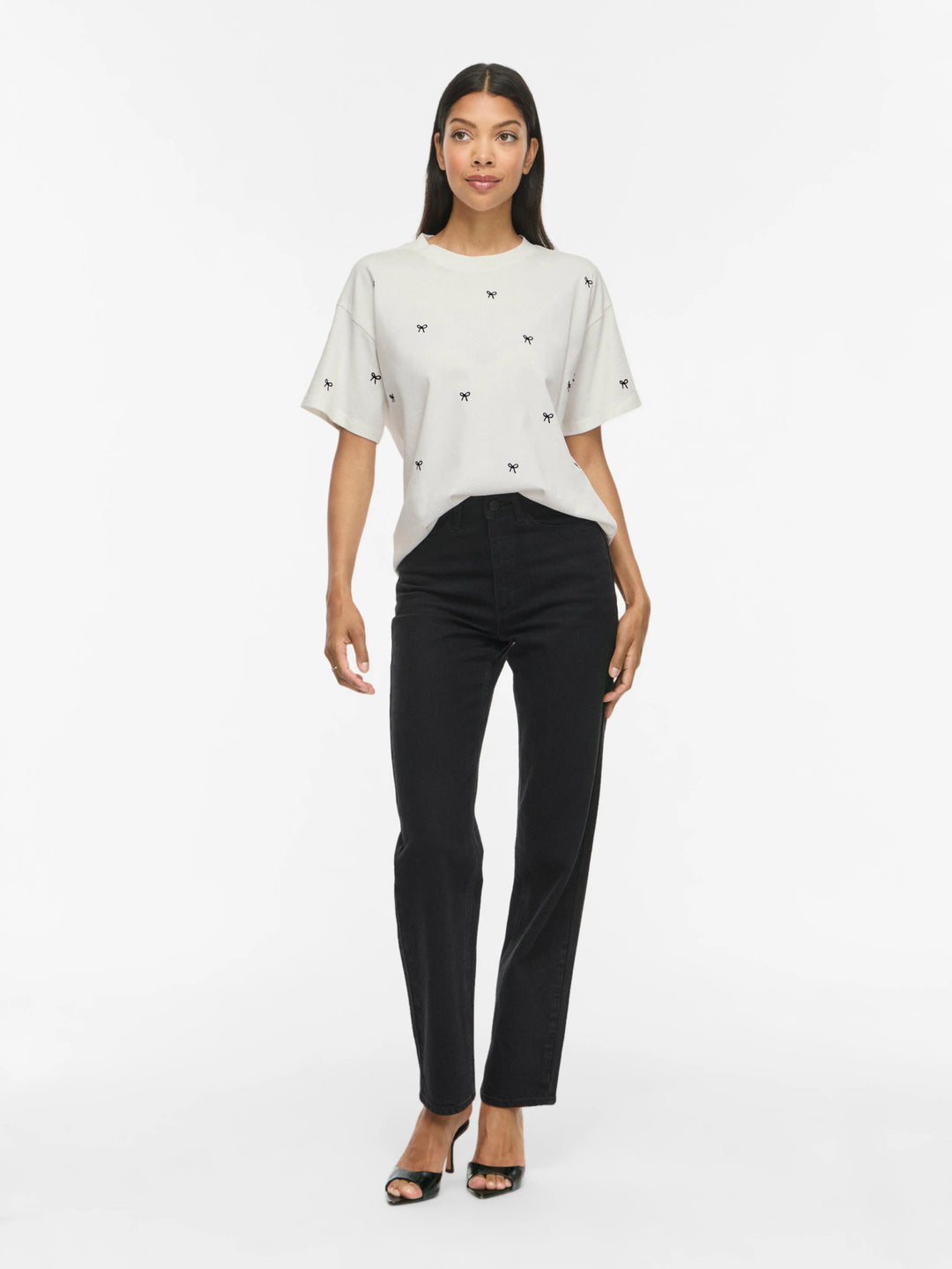 VI MONIE BOW O-NECK S/S T-SHIRT
