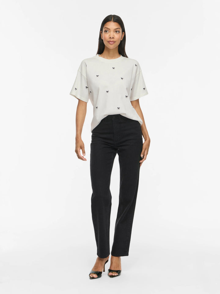 VI MONIE BOW O-NECK S/S T-SHIRT