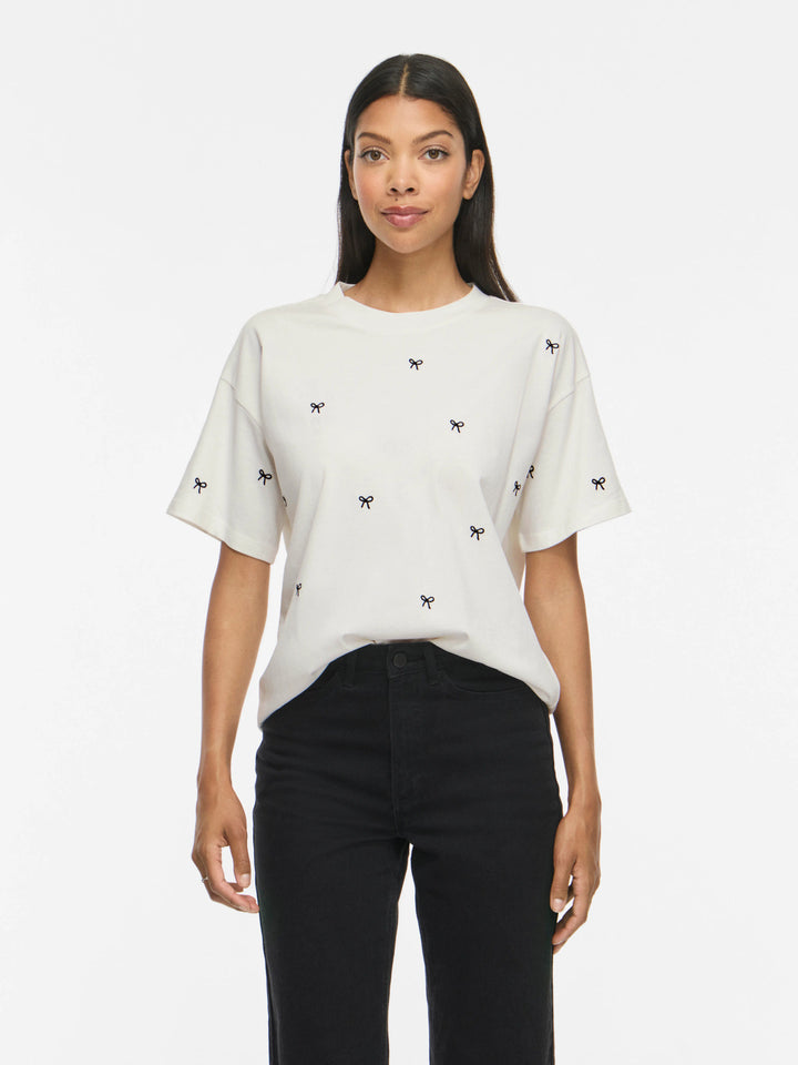 VI MONIE BOW O-NECK S/S T-SHIRT