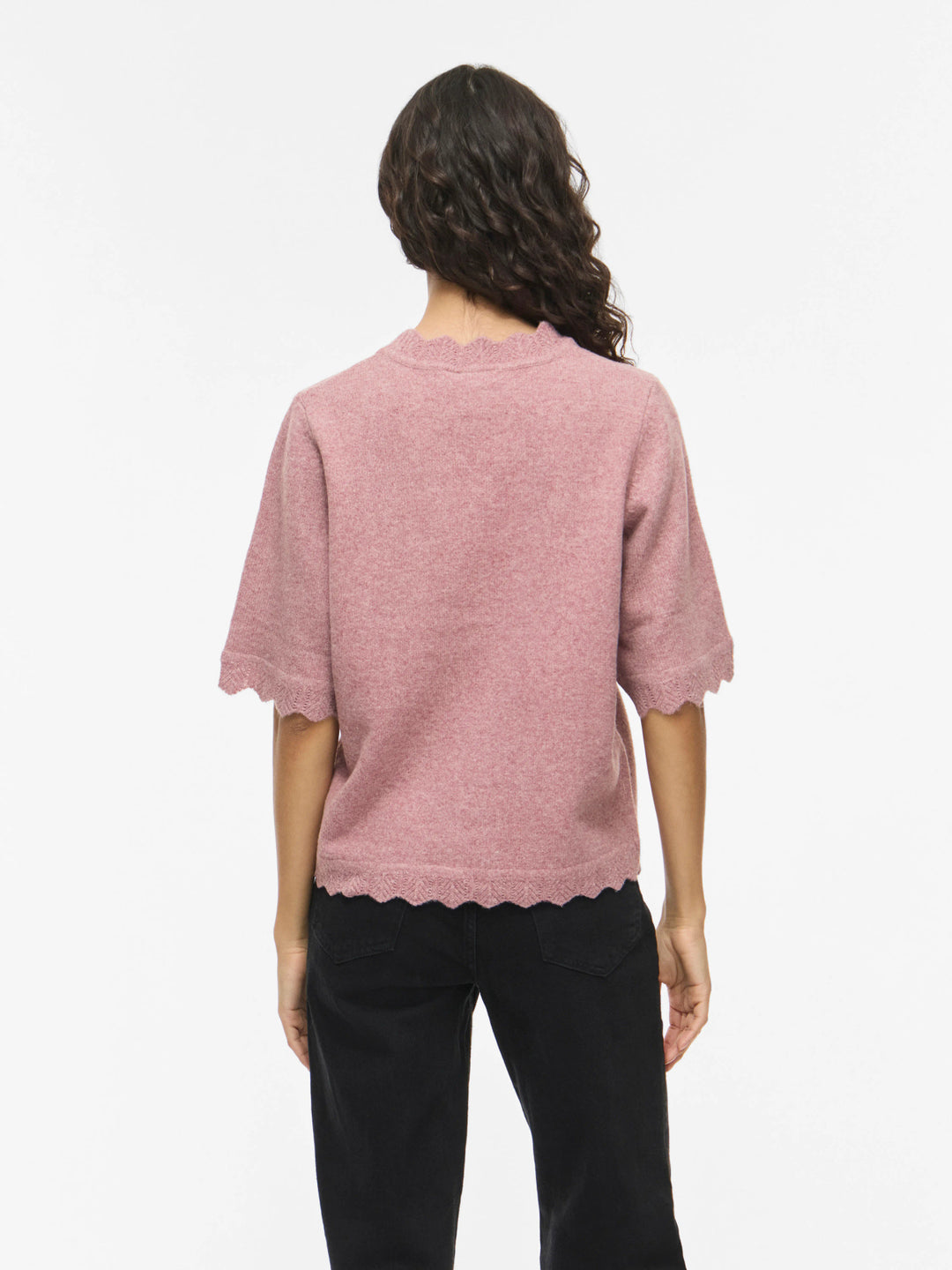 VI NIKOLINA O-NECK 2/4 KNIT TOP