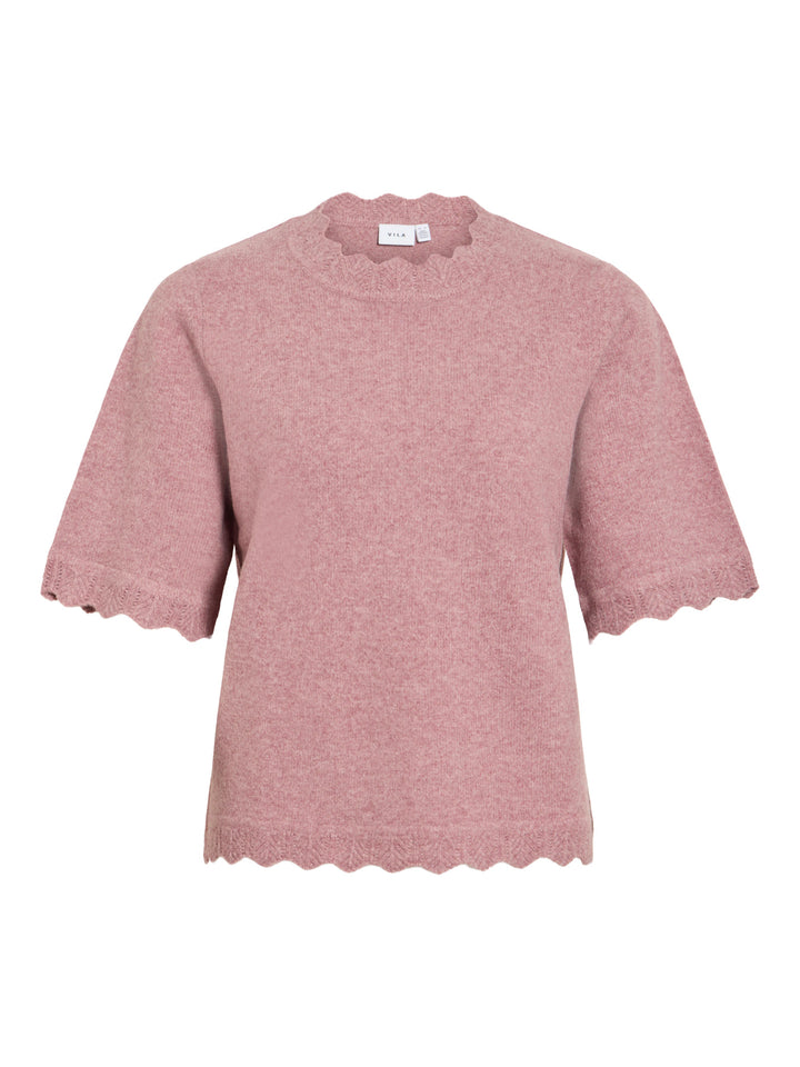 VI NIKOLINA O-NECK 2/4 KNIT TOP