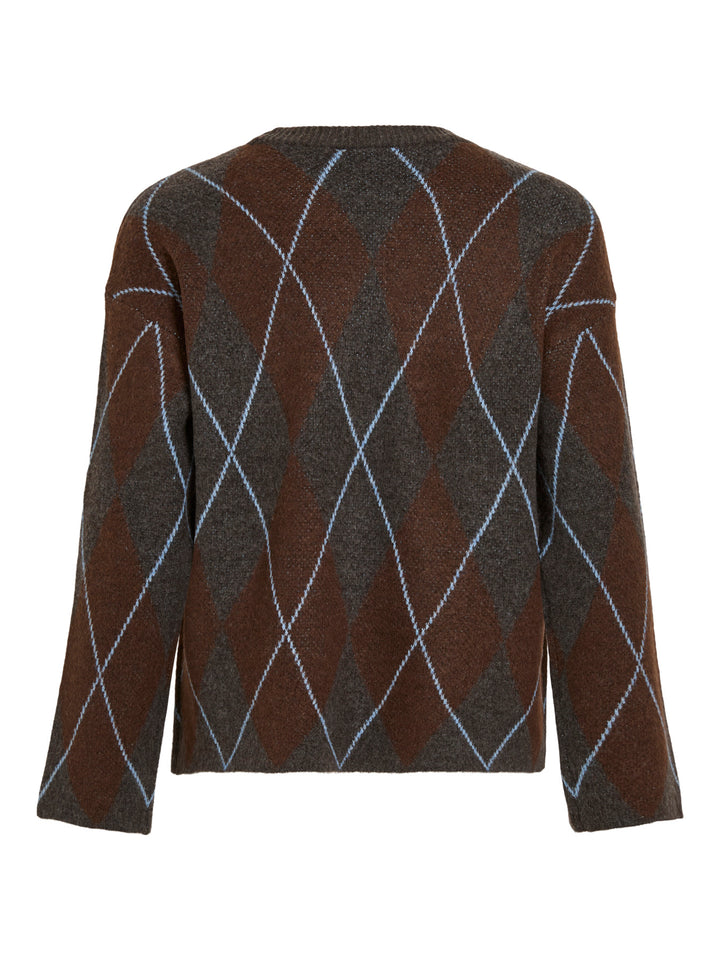 VI ARGYLE L/S KNIT TOP