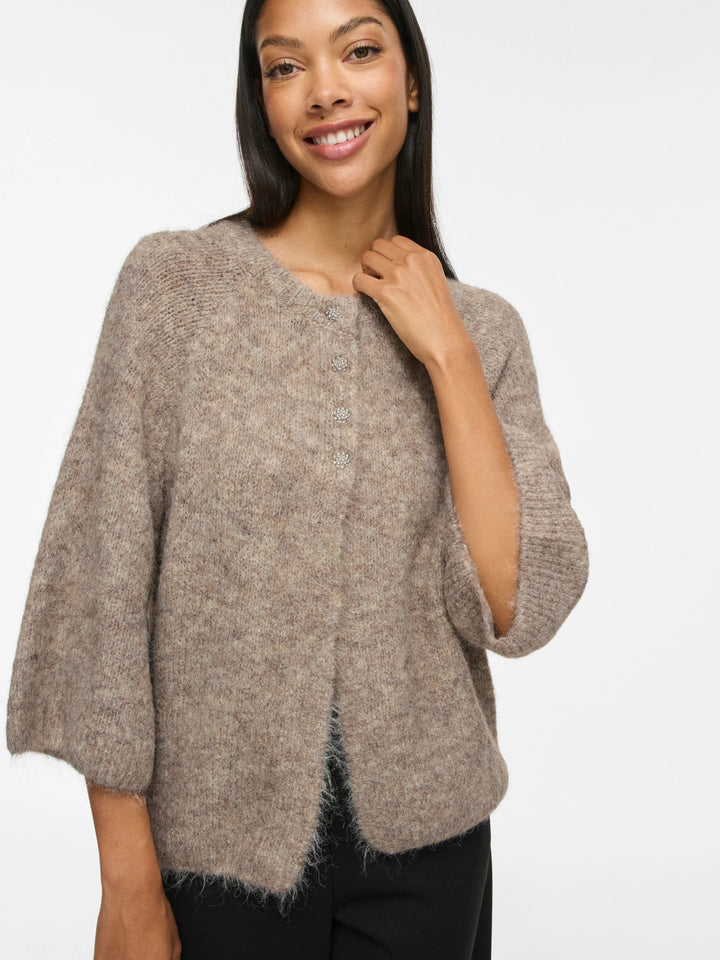 VI BOWS 3/4 KNIT CARDIGAN
