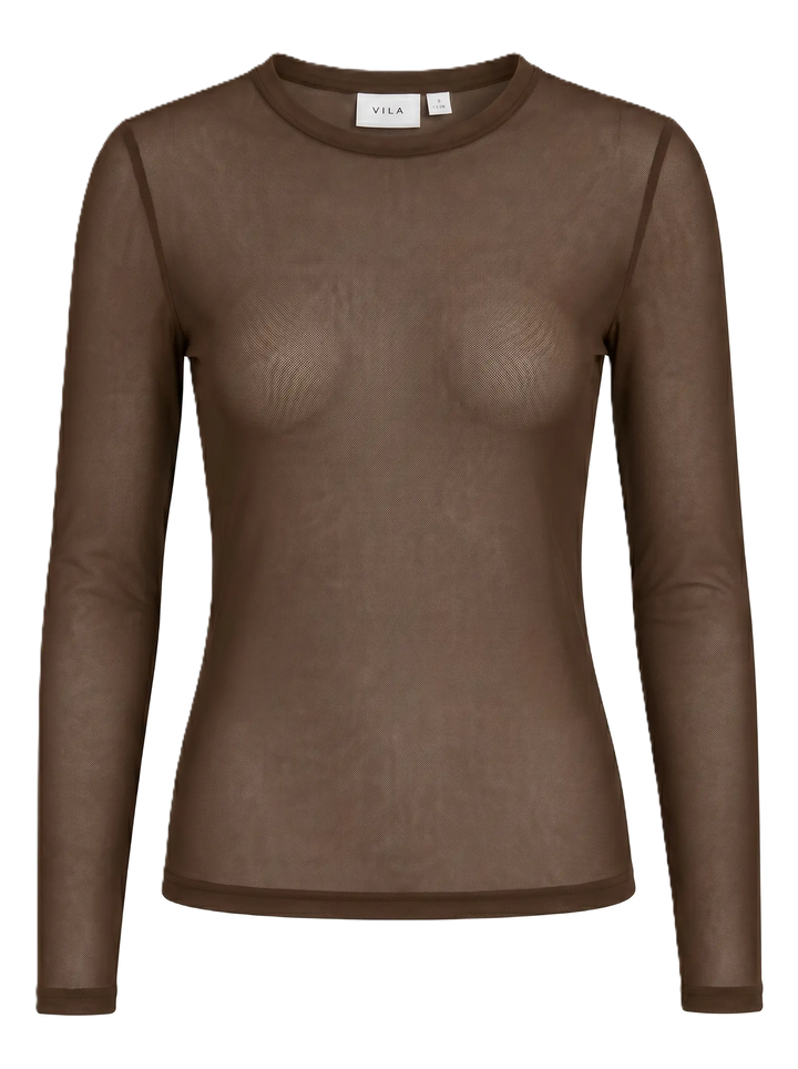 VI ALVA L/S MESH BLOUSE