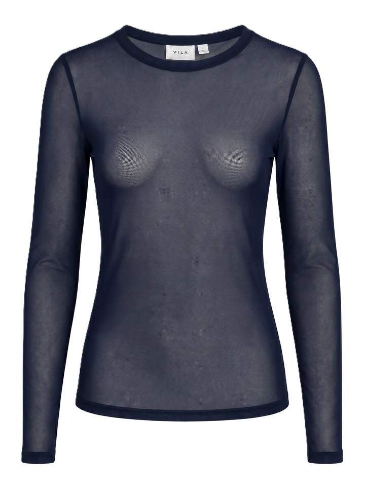VI ALVA L/S MESH BLOUSE