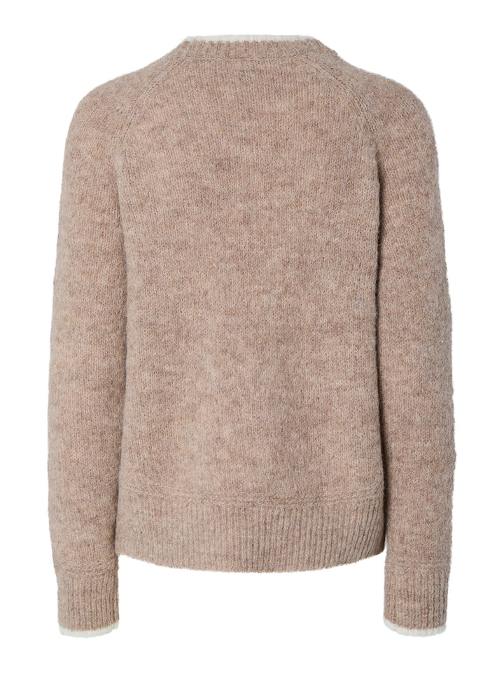 PC Ivy O-Neck Contrast Knit