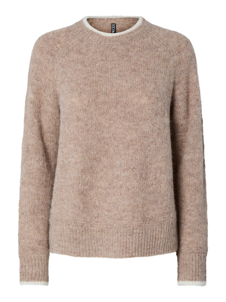 PC Ivy O-Neck Contrast Knit