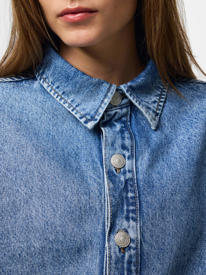 PC SKY SS A-SHAPE DENIM TOP