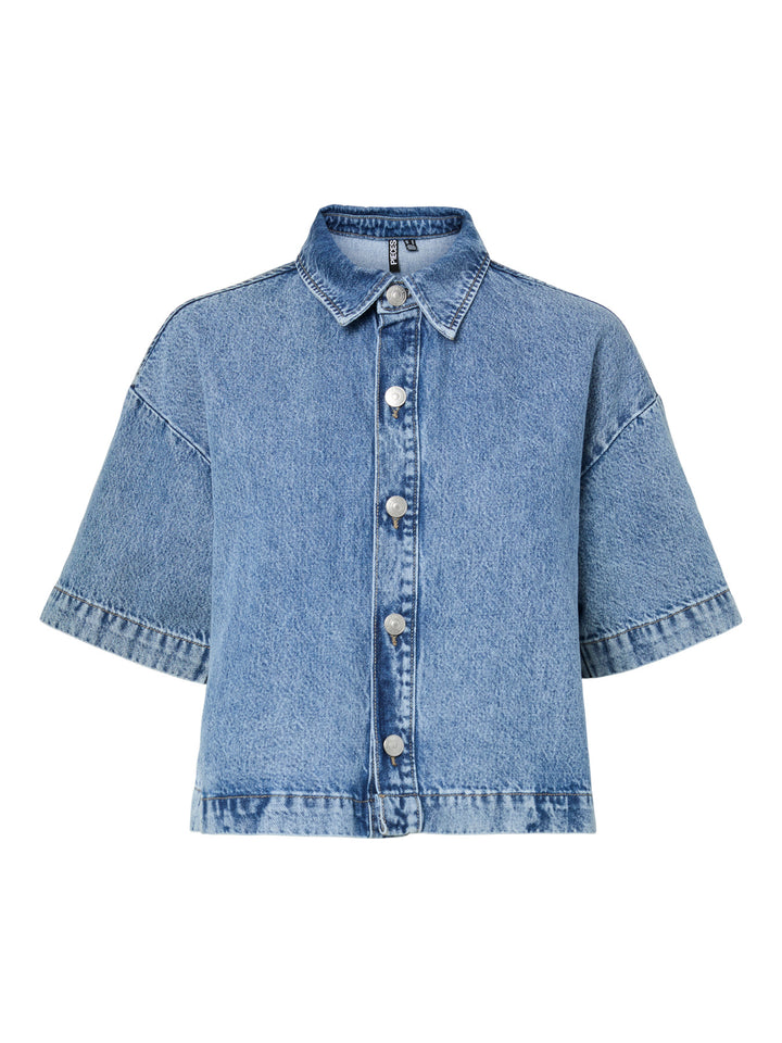 PC SKY SS A-SHAPE DENIM TOP