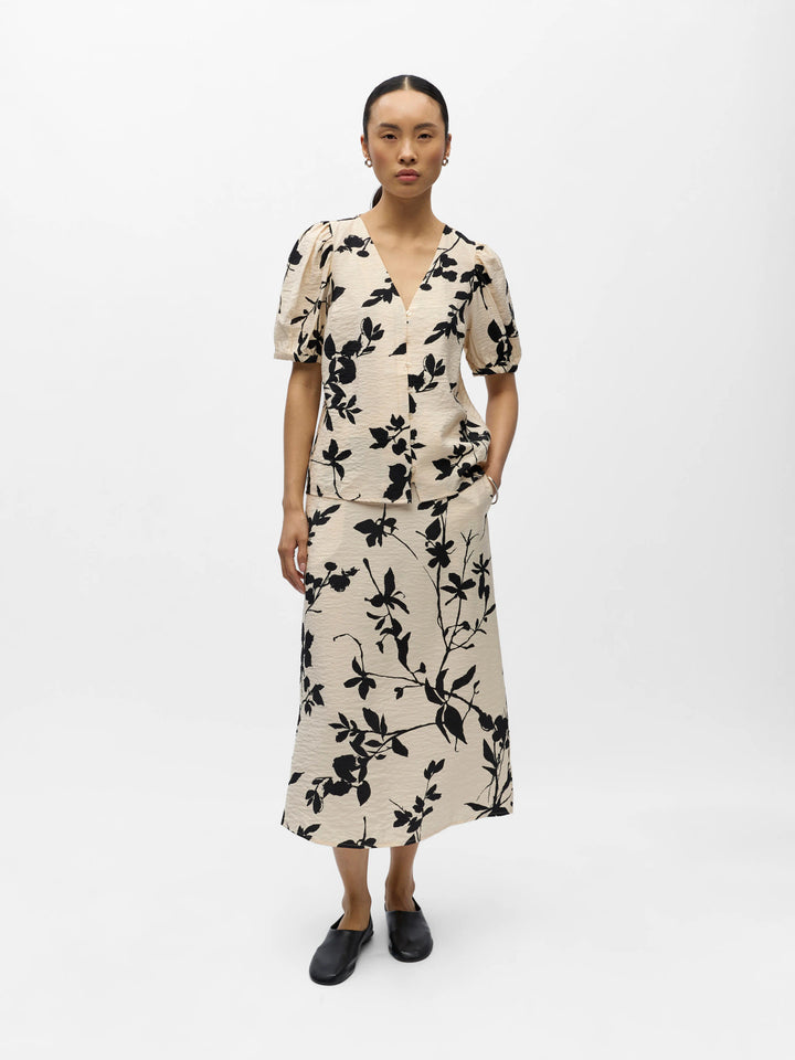 OB JACIRA S/S RE LONG WRAP DRESS