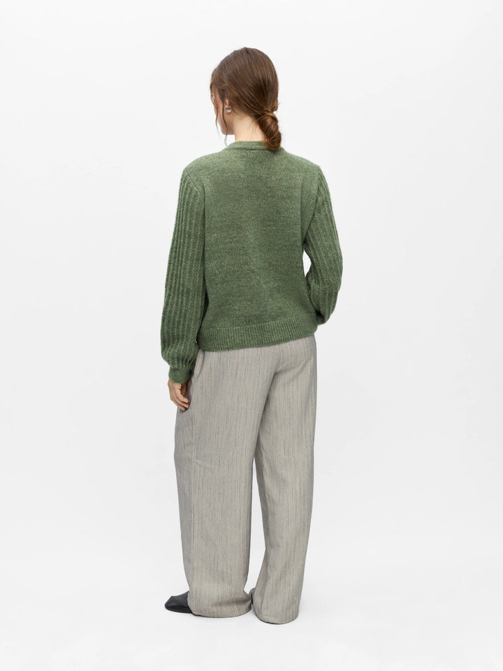OB FLORA RE LS KNIT BUTTON CARDIGAN