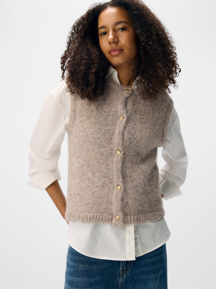 OB SAGGIA RE KNIT VEST CARDIGAN