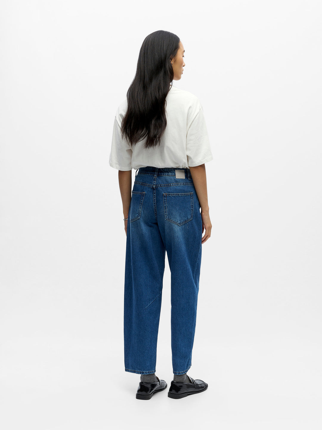 OB MIU ZOE MW BARREL ANKLE JEANS