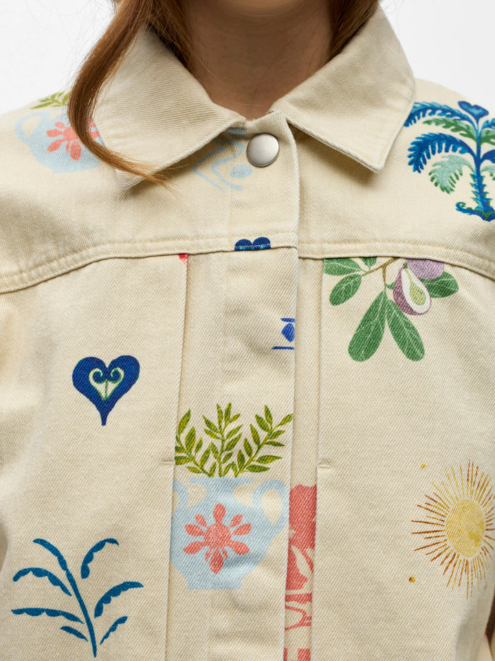 OB ALLY L/S LO PRINTED JACKET