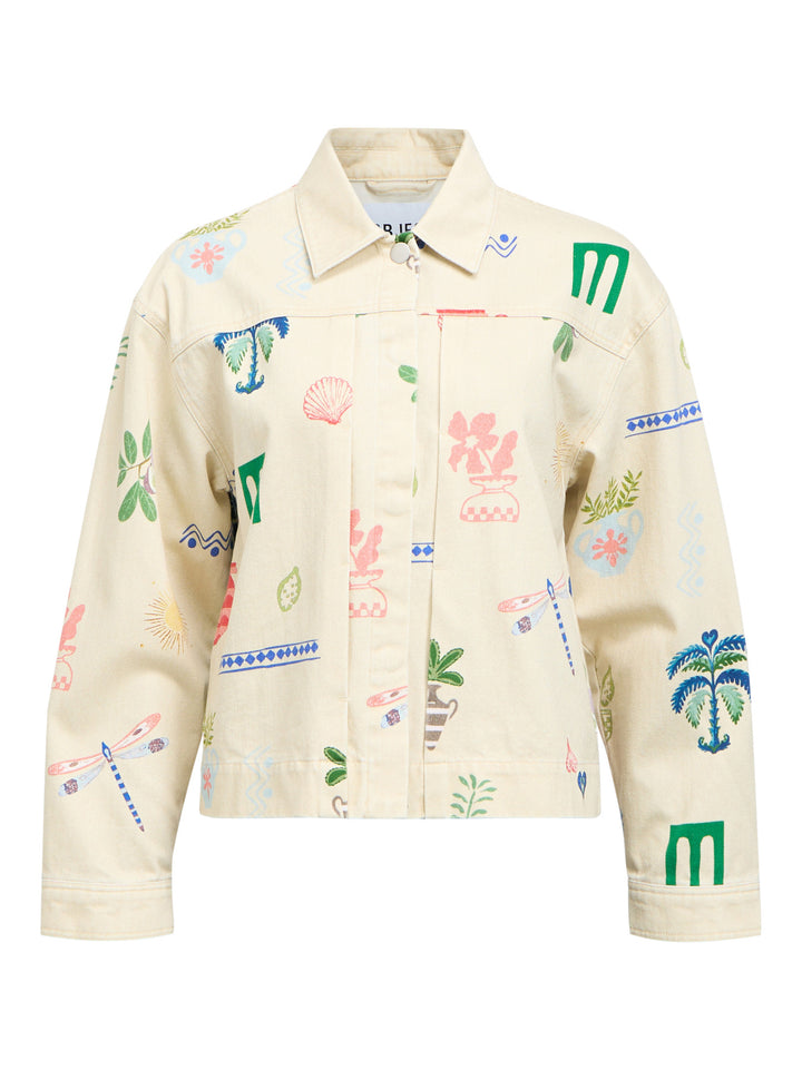 OB ALLY L/S LO PRINTED JACKET