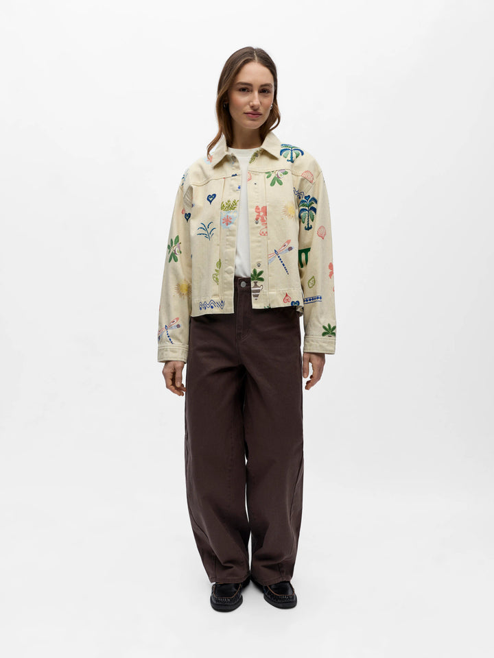 OB ALLY L/S LO PRINTED JACKET