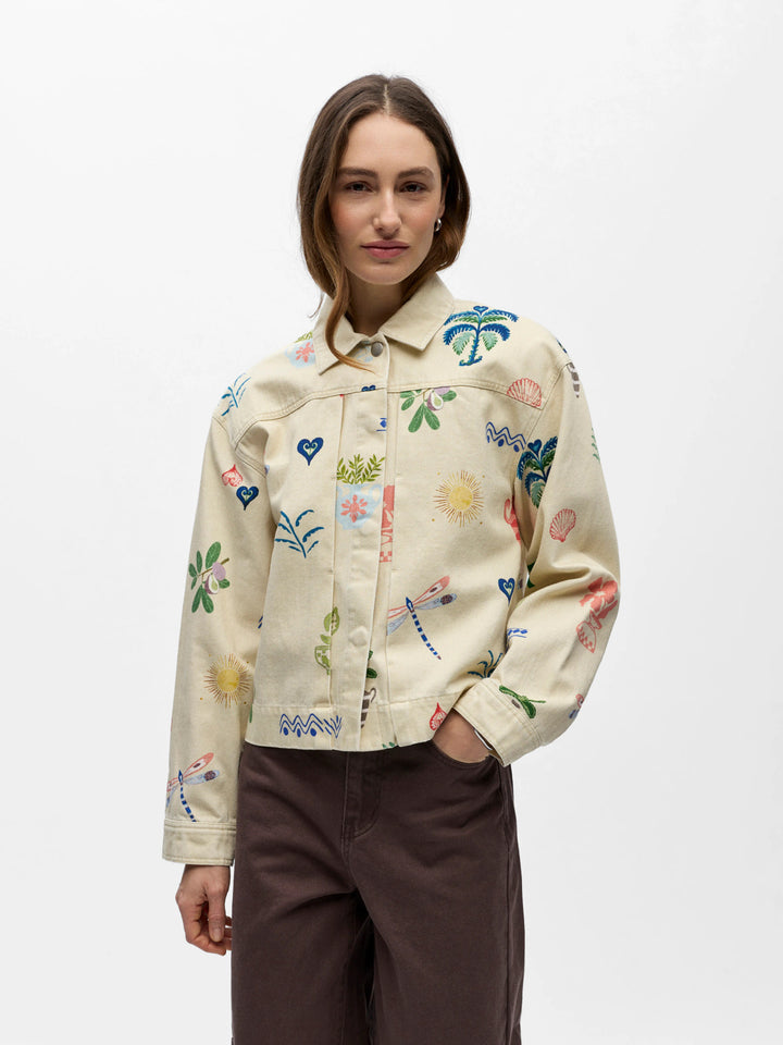 OB ALLY L/S LO PRINTED JACKET