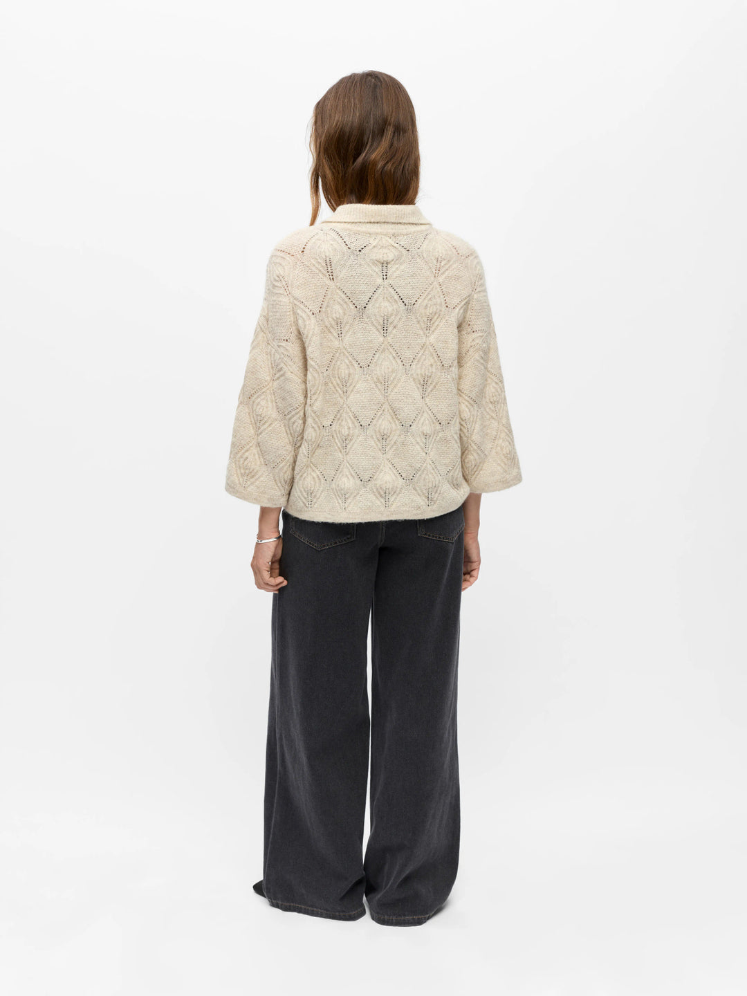 OB KAISA FLORA 3/4 LO KNIT CARDIGAN