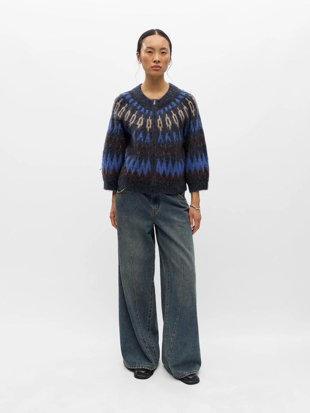 OB JAADE DIANA S/S RE KNIT CARDIGAN