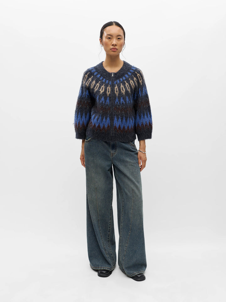 OB JAADE DIANA S/S RE KNIT CARDIGAN