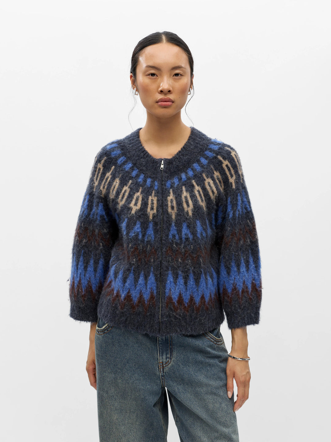OB JAADE DIANA S/S RE KNIT CARDIGAN