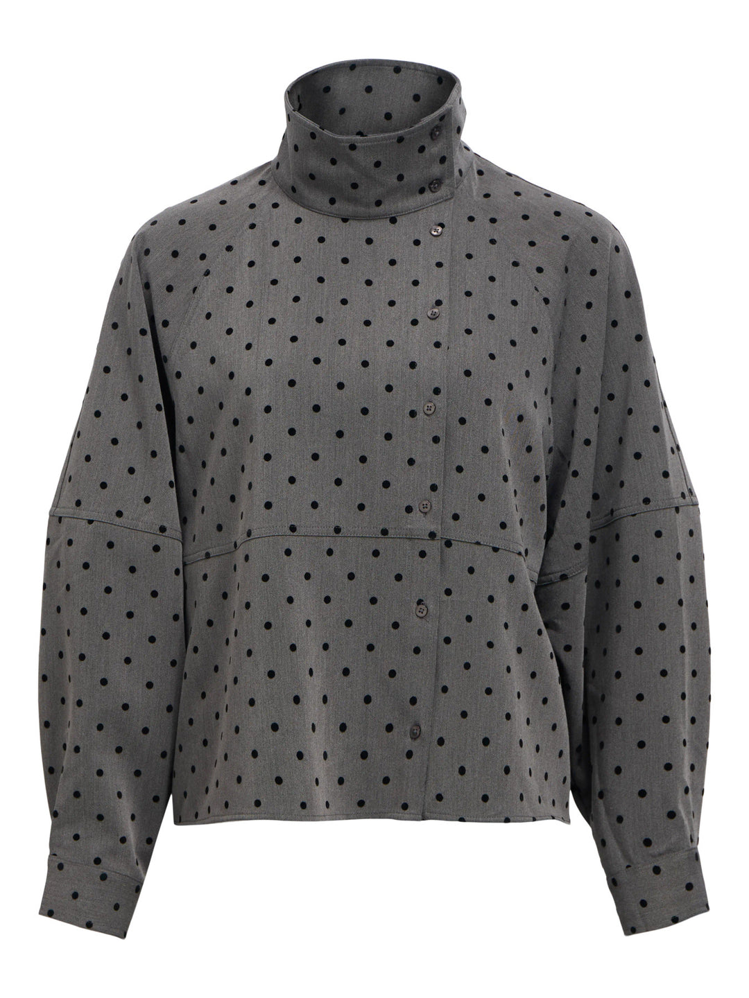 OB MAXINE L/S HIGH NECK SHIRT
