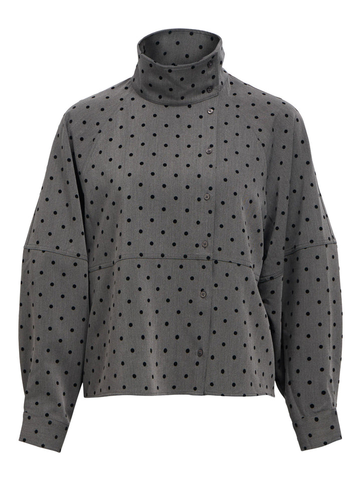 OB MAXINE L/S HIGH NECK SHIRT