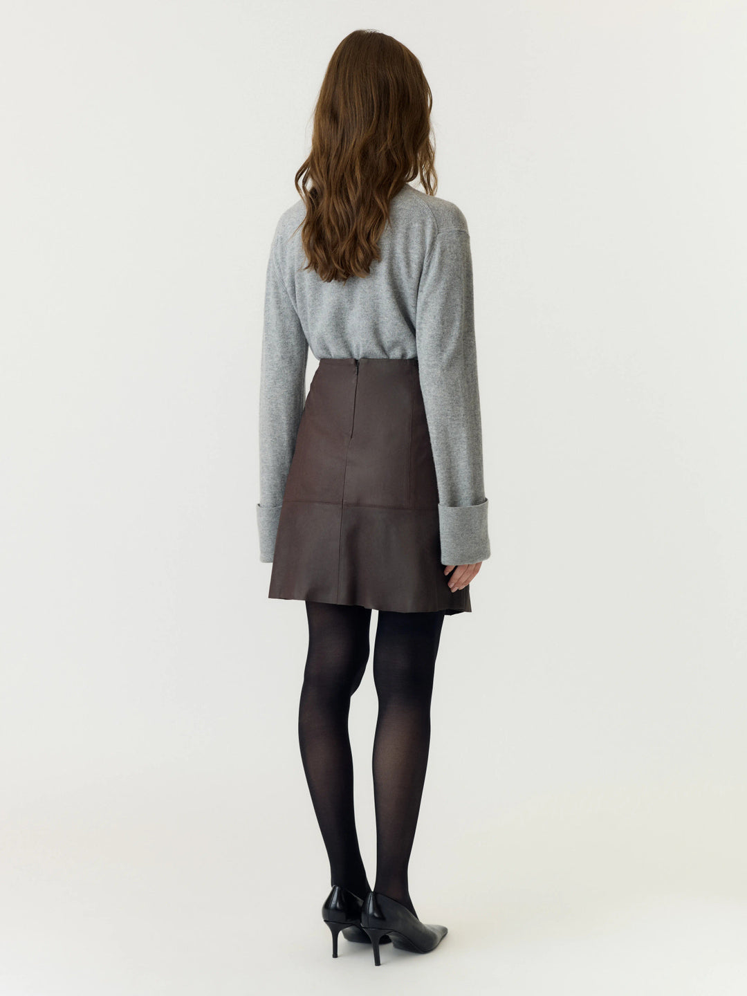 YAS COLLY MW NAPLON LEATHER SKIRT