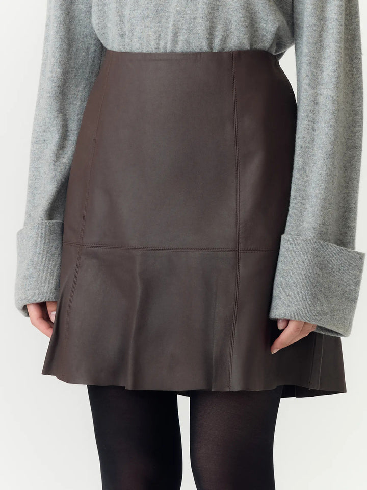 YAS COLLY MW NAPLON LEATHER SKIRT