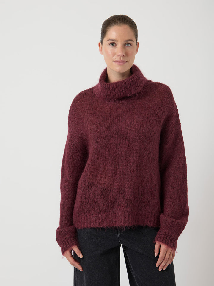 YAS LAMBI LS KNIT ROLLNECK PULLOVER