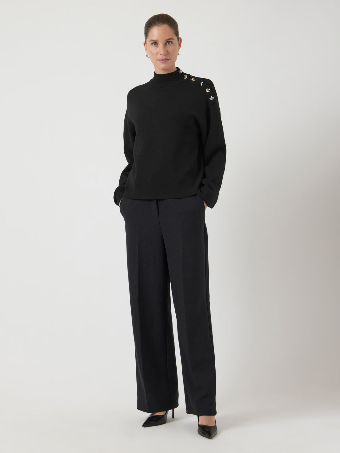 YAS Hama LS Pearl Knit Pullover