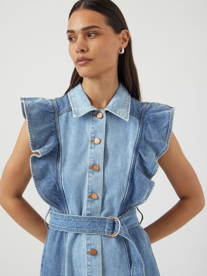 YAS CAWI SL DENIM LONG DRESS